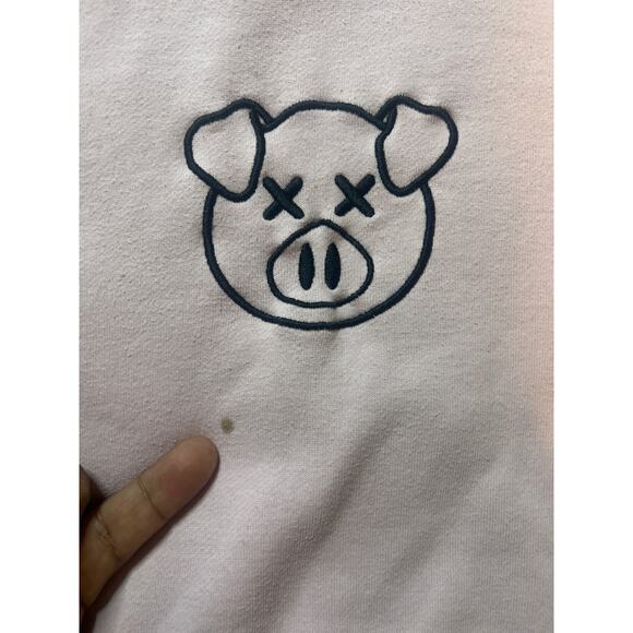 Shane Dawson Emerald pink Pig Merch Hoodie Pullover Sweatshirt Mens Size S - Picture 2 of 4